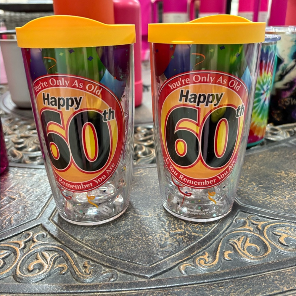 Tervis tumbler 16 oz. For decoration at 60tg birthday party bnnu.